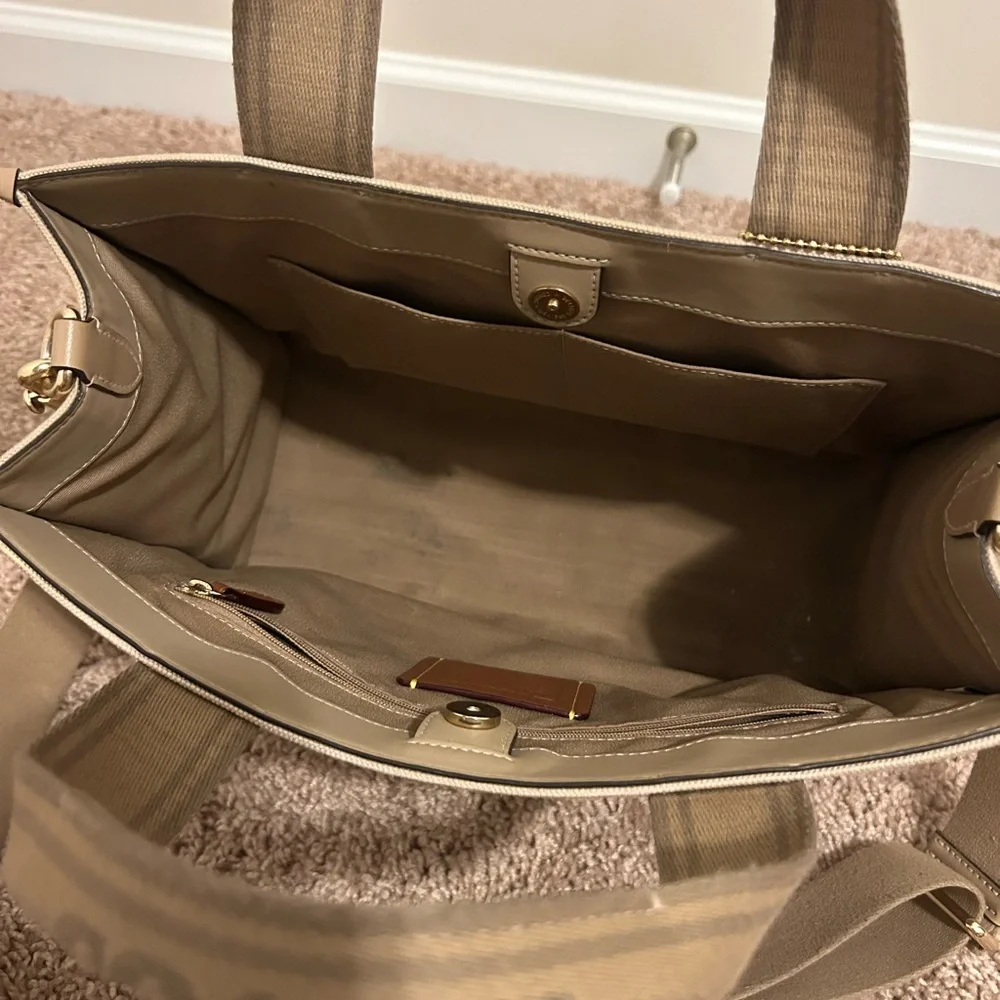Coach Smith Tote Bag medium Tan Canvas Tote Bag - Picture 8 of 10